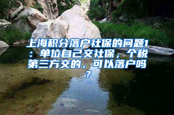 上海积分落户社保的问题1：单位自己交社保，个税第三方交的，可以落户吗？