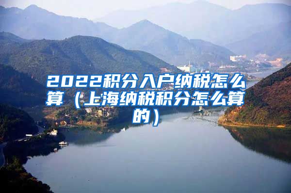 2022积分入户纳税怎么算（上海纳税积分怎么算的）