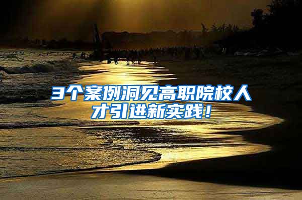 3个案例洞见高职院校人才引进新实践！