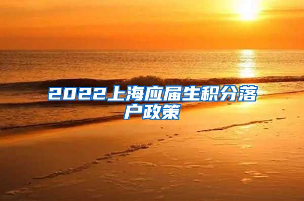 2022上海应届生积分落户政策