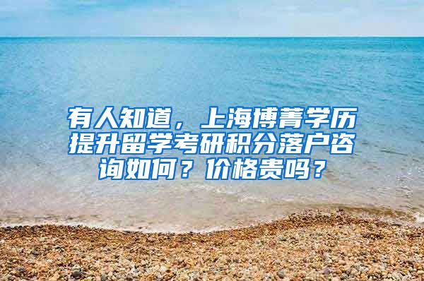 有人知道，上海博菁学历提升留学考研积分落户咨询如何？价格贵吗？