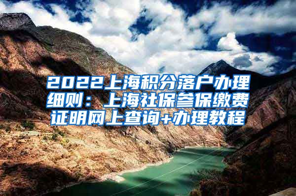 2022上海积分落户办理细则：上海社保参保缴费证明网上查询+办理教程