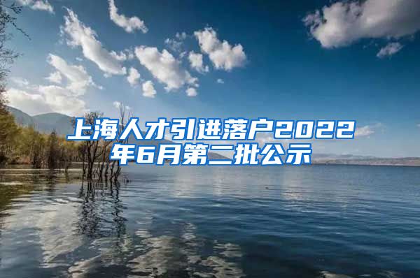 上海人才引进落户2022年6月第二批公示