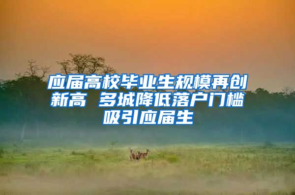 应届高校毕业生规模再创新高 多城降低落户门槛吸引应届生