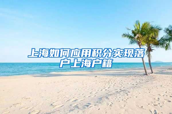 上海如何应用积分实现落户上海户籍