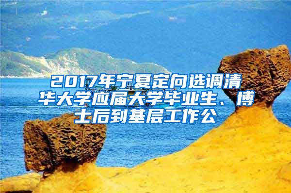 2017年宁夏定向选调清华大学应届大学毕业生、博士后到基层工作公