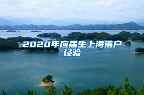 2020年应届生上海落户经验