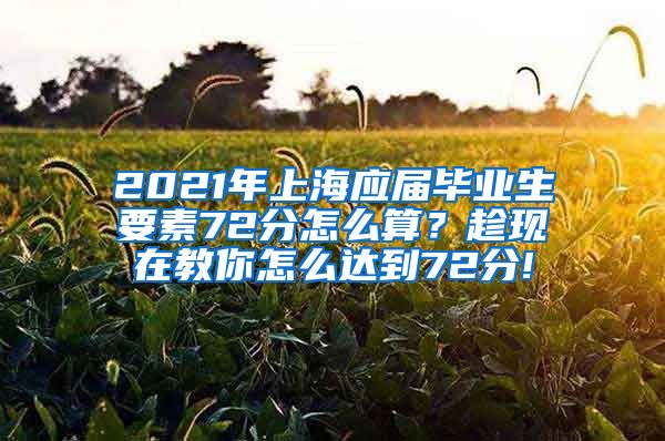 2021年上海应届毕业生要素72分怎么算？趁现在教你怎么达到72分!