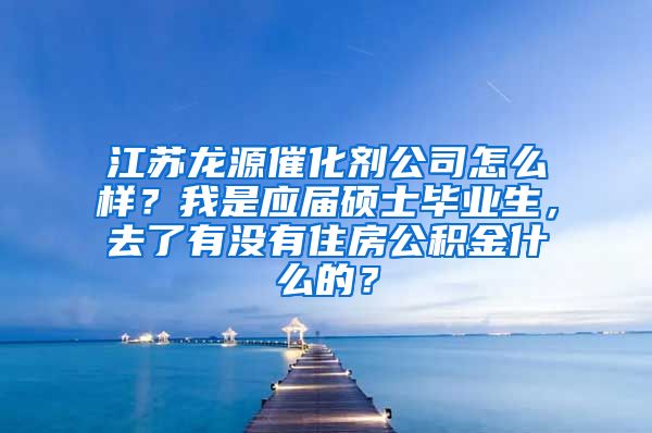 江苏龙源催化剂公司怎么样？我是应届硕士毕业生，去了有没有住房公积金什么的？