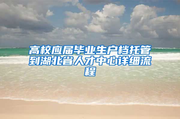 高校应届毕业生户档托管到湖北省人才中心详细流程