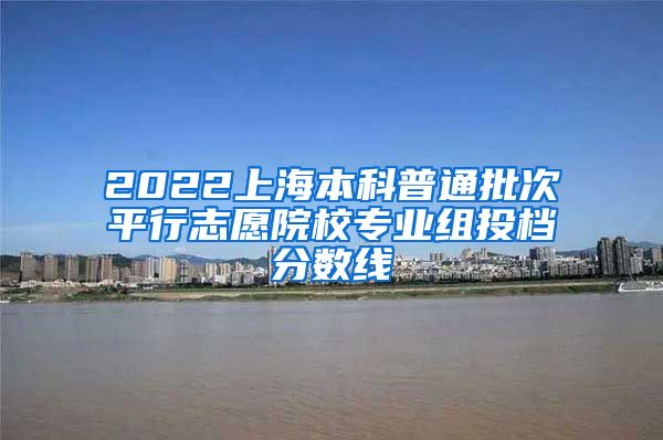 2022上海本科普通批次平行志愿院校专业组投档分数线