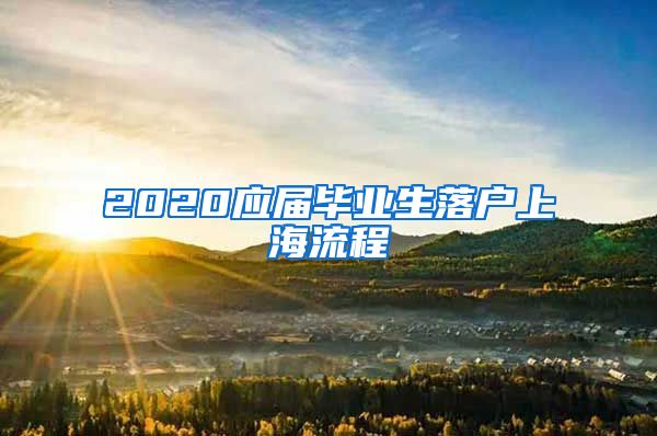 2020应届毕业生落户上海流程