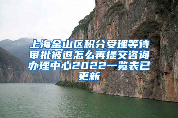 上海金山区积分受理等待审批被退怎么再提交咨询办理中心2022一览表已更新