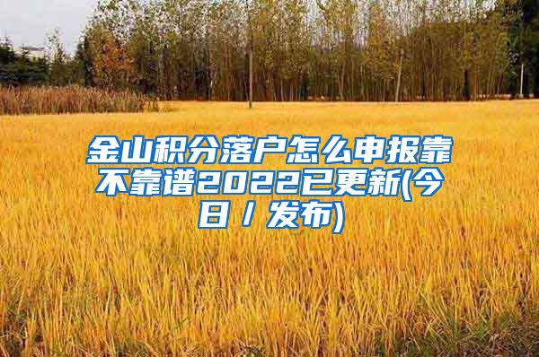 金山积分落户怎么申报靠不靠谱2022已更新(今日／发布)