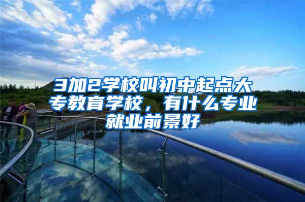 3加2学校叫初中起点大专教育学校，有什么专业就业前景好