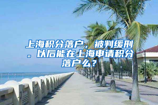 上海积分落户，被判缓刑。以后能在上海申请积分落户么？