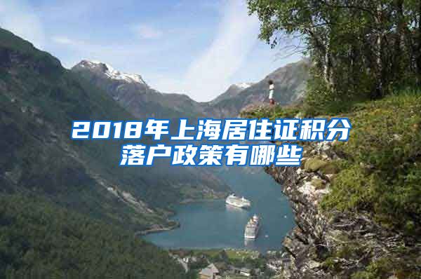 2018年上海居住证积分落户政策有哪些