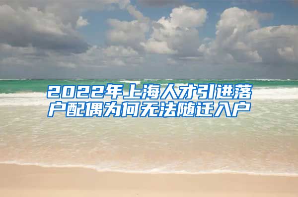 2022年上海人才引进落户配偶为何无法随迁入户