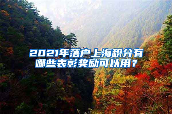 2021年落户上海积分有哪些表彰奖励可以用？