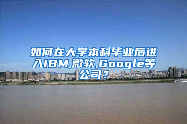 如何在大学本科毕业后进入IBM,微软,Google等公司？