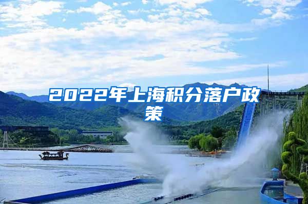 2022年上海积分落户政策