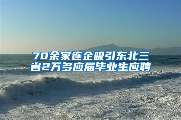 70余家连企吸引东北三省2万多应届毕业生应聘