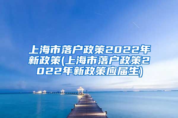 上海市落户政策2022年新政策(上海市落户政策2022年新政策应届生)