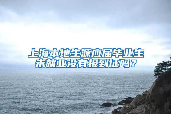 上海本地生源应届毕业生未就业没有报到证吗？