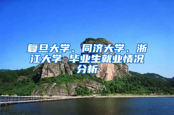 复旦大学、同济大学、浙江大学 毕业生就业情况分析