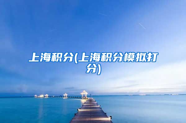 上海积分(上海积分模拟打分)