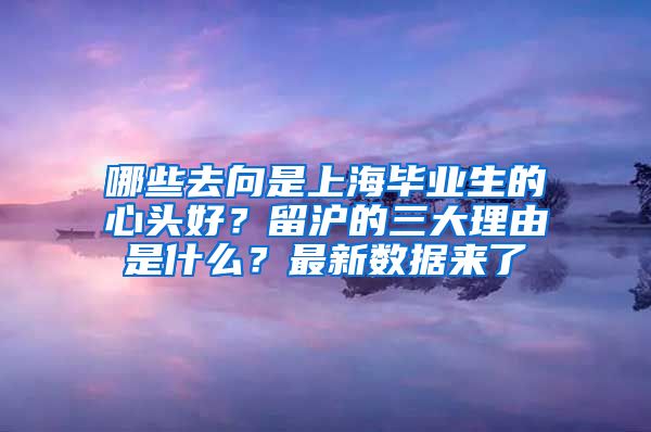 哪些去向是上海毕业生的心头好？留沪的三大理由是什么？最新数据来了→