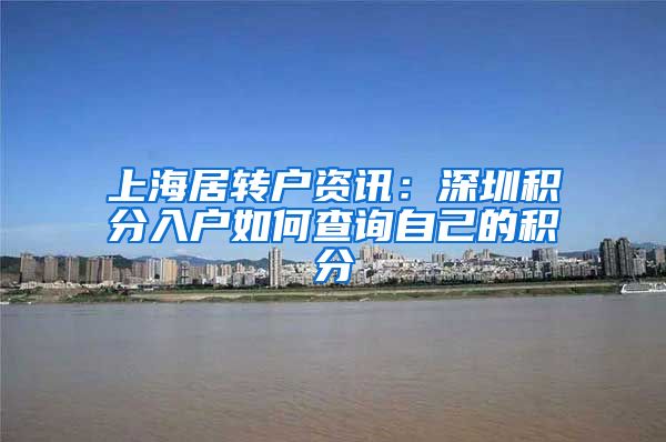 上海居转户资讯：深圳积分入户如何查询自己的积分