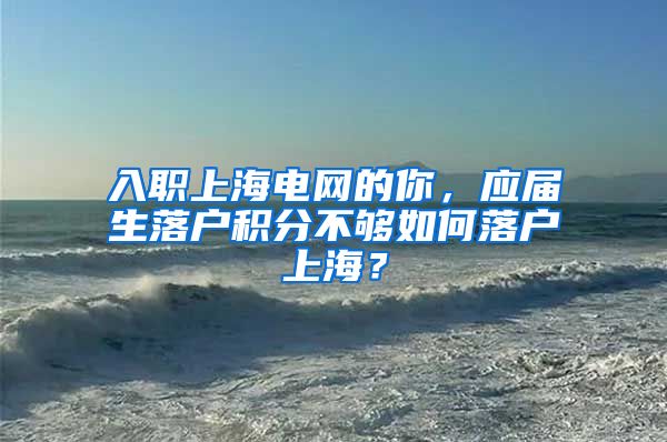 入职上海电网的你，应届生落户积分不够如何落户上海？