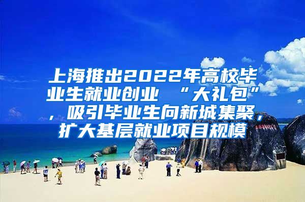 上海推出2022年高校毕业生就业创业 “大礼包”，吸引毕业生向新城集聚，扩大基层就业项目规模