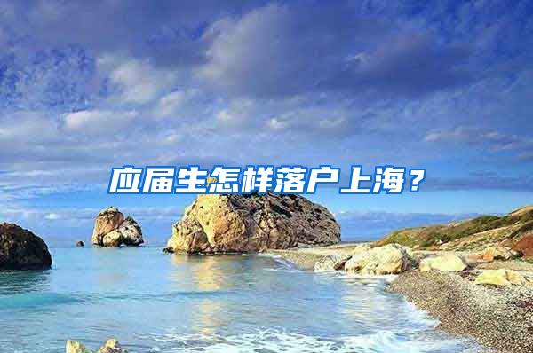 应届生怎样落户上海？