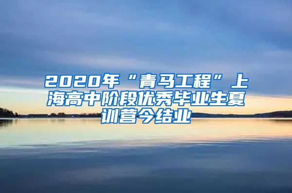 2020年“青马工程”上海高中阶段优秀毕业生夏训营今结业