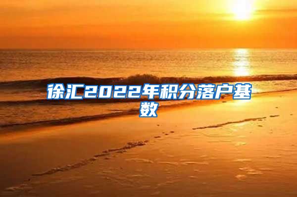 徐汇2022年积分落户基数