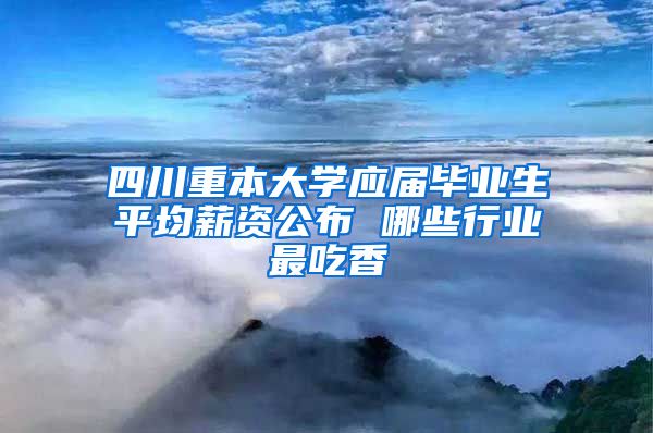 四川重本大学应届毕业生平均薪资公布 哪些行业最吃香