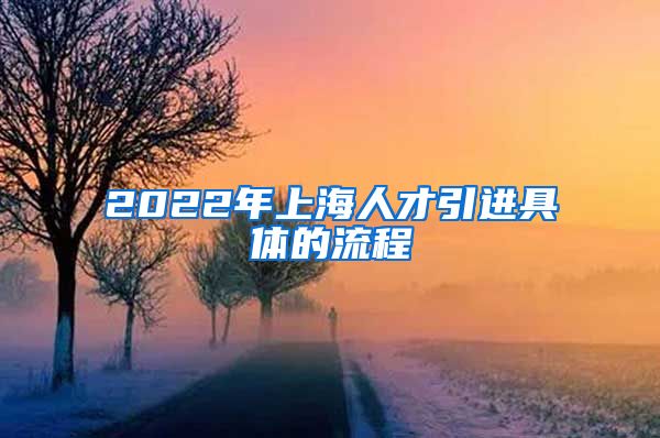 2022年上海人才引进具体的流程