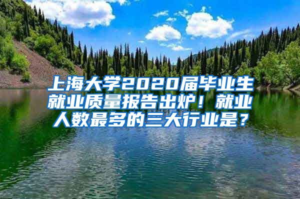 上海大学2020届毕业生就业质量报告出炉！就业人数最多的三大行业是？