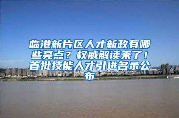 临港新片区人才新政有哪些亮点？权威解读来了！首批技能人才引进名录公布