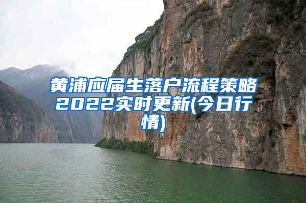 黄浦应届生落户流程策略2022实时更新(今日行情)