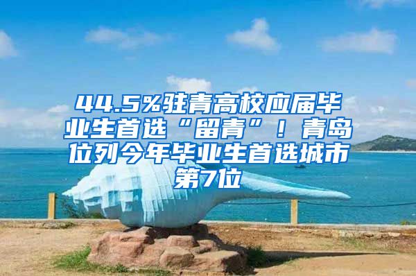 44.5%驻青高校应届毕业生首选“留青”！青岛位列今年毕业生首选城市第7位