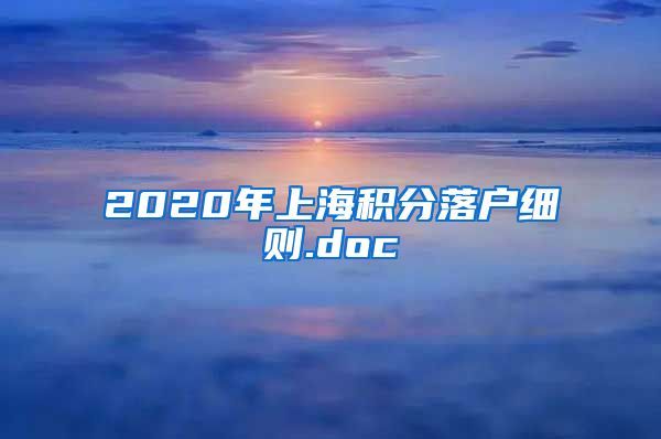 2020年上海积分落户细则.doc