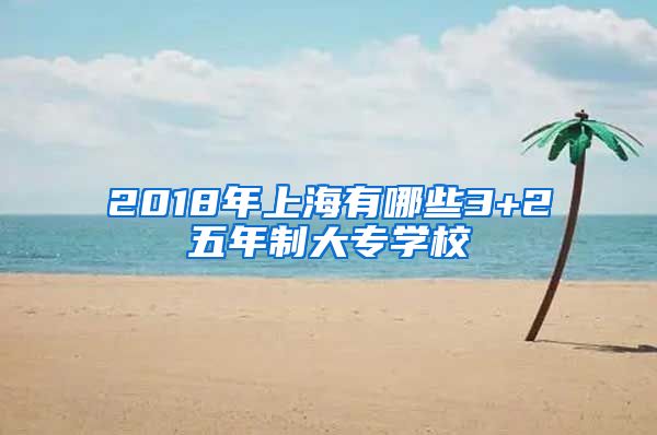 2018年上海有哪些3+2五年制大专学校