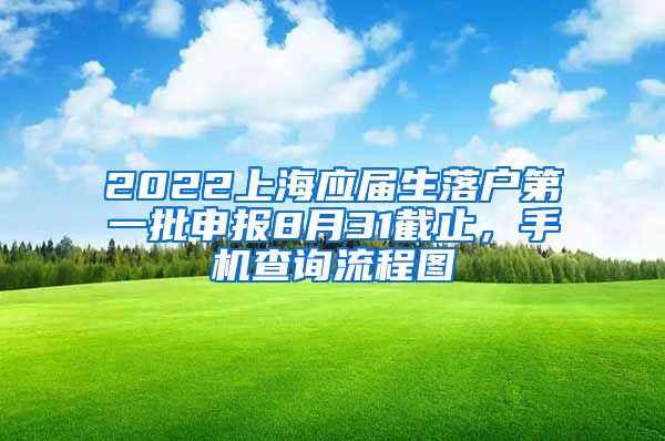 2022上海应届生落户第一批申报8月31截止，手机查询流程图