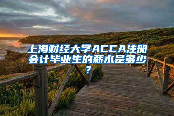 上海财经大学ACCA注册会计毕业生的薪水是多少？