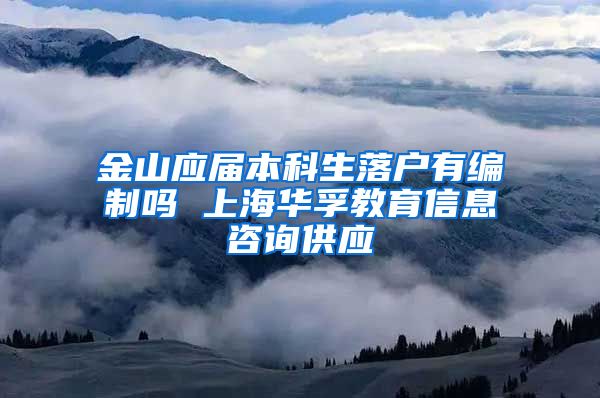 金山应届本科生落户有编制吗 上海华孚教育信息咨询供应