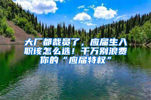 大厂都裁员了，应届生入职该怎么选！千万别浪费你的“应届特权”