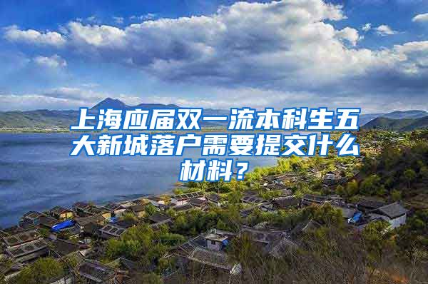 上海应届双一流本科生五大新城落户需要提交什么材料？